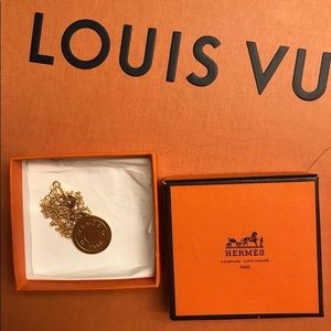 Vintage Hermes Charm Pendant Necklace